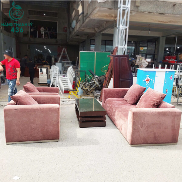 bo ban ghe sofa boc vai cu phong cach toi gian 1