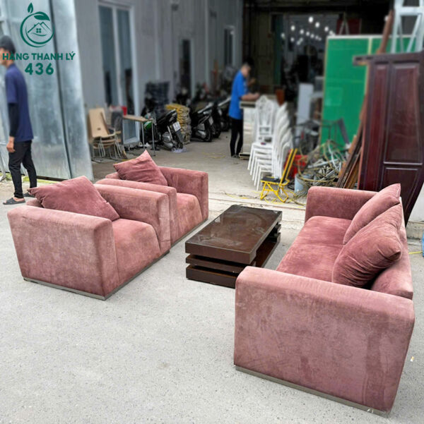 bo ban ghe sofa boc vai cu phong cach toi gian 2