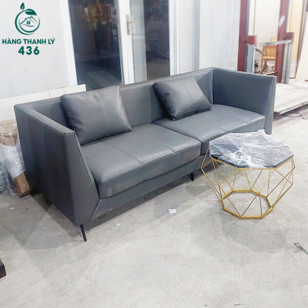 bo ghe sofa cu boc da 2m2x80cm mau xam 3
