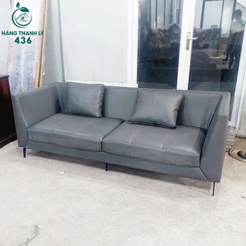 bo ghe sofa cu boc da 2m2x80cm mau xam 4
