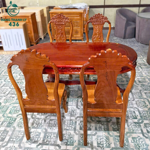 thanh-ly-bo-ban-an-go-do-4-ghe-cham-khac (3) thanh ly bo ban an go do 4 ghe cham khac 3