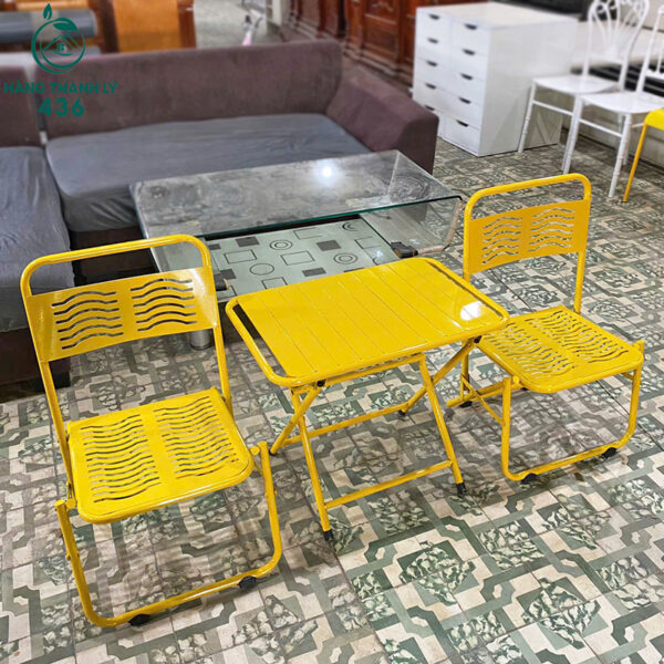 thanh ly bo ban ghe cafe via he mau vang moi 99 4