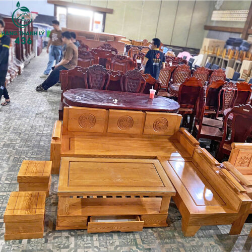 thanh ly bo salon go goc l trong dong lau huong moi 99 5