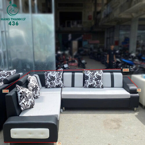 Thanh Lý Bộ Sofa Góc L Hiện Đại 2M5x1M8 Mới 99% 4 thanh ly bo sofa goc l hien dai 2m5x1m8 2