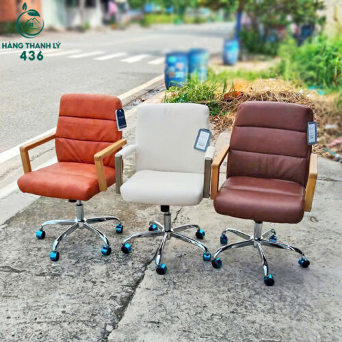 Thanh Lý Ghế Giám Đốc Bọc Da Nâu Chân Xoay Mới 99% 6 thanh ly ghe giam doc boc da nau chan xoay moi 99 4