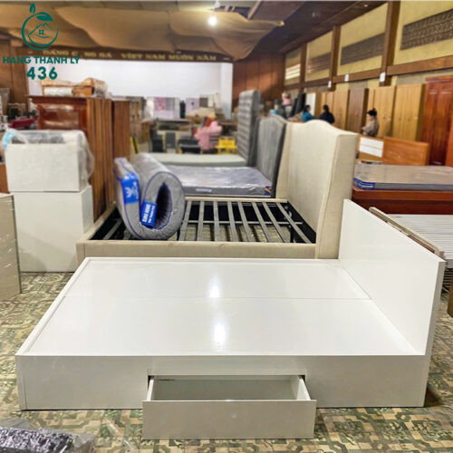 Thanh Lý Giường Gỗ 1M4x2M Có Hộc Tồn Kho Mới 99% 3 thanh ly giuong go 1m4x2m co hoc ton kho 2