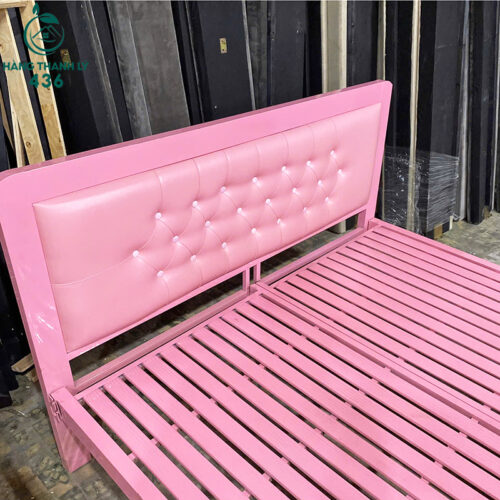 Thanh Lý Giường Ngủ Khung Sắt 1M6x2M Màu Hồng Mới 99% 6 thanh ly giuong ngu khung sat 1m6x2m mau hong moi 99 5