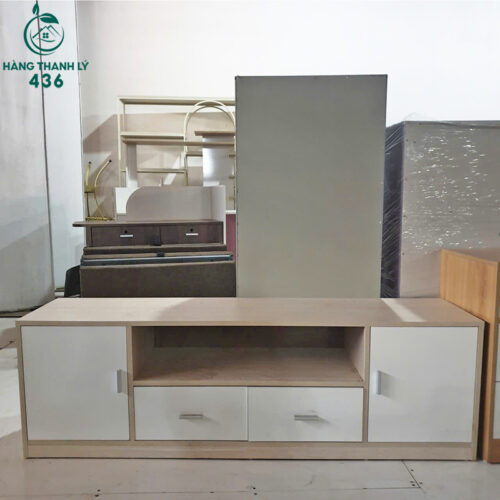 Thanh Lý Kệ Tivi Gỗ 1M6x50CM Có Ngăn Tủ Mới 99% 6 thanh ly ke tivi go 1m6x50cm 2