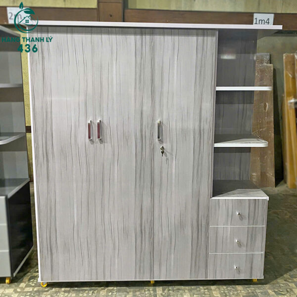 thanh ly tu ao nhua mau xam 3 canh 1