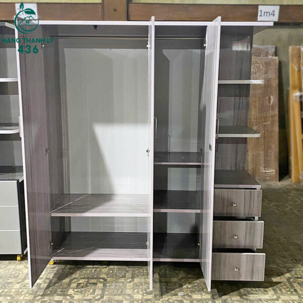 thanh ly tu ao nhua mau xam 3 canh 2