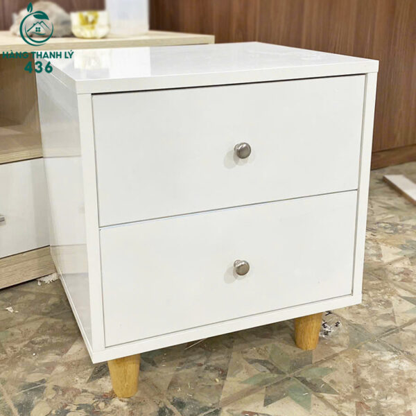 thanh ly tu dau giuong 2 ngan keo mau trang 1