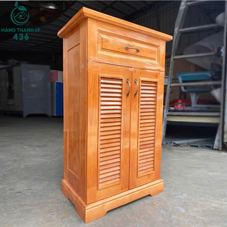 thanh ly tu giay dep 2 canh co ngan keo 60cm moi 99