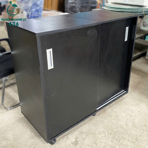 Thanh Lý Tủ Hồ Sơ 2 Cửa Lùa 1Mx90CM Màu Đen Hàng Mới 99% 4 thanh ly tu ho so 2 cua lua 1mx90cm 3