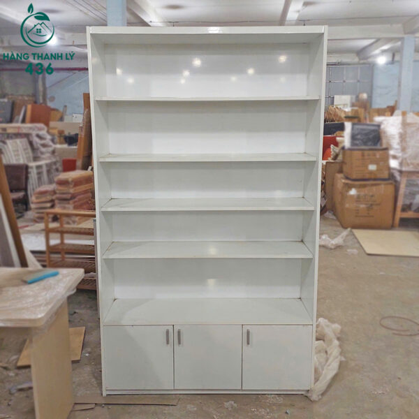 thanh ly tu ke 1m2x2m mau trang 4 tang 1