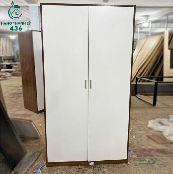 thanh ly tu quan ao go 2 canh lon ton kho moi 99 2