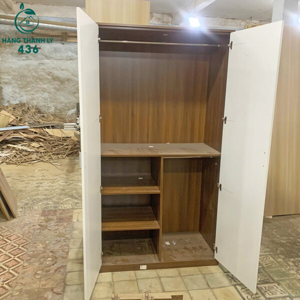 thanh ly tu quan ao go 2 canh lon ton kho moi 99 8