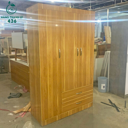 Thanh Lý Tủ Quần Áo Gỗ 3 Cánh 1M2x2M Hàng Mới 99% 4 thanh ly tu quan ao go 3 canh 1m2x2m 1