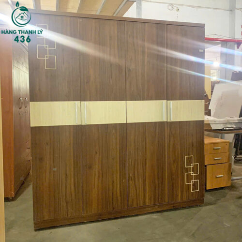Tủ Quần Áo Gỗ 4 Cánh Cũ Thiết Kế Hiện Đại (Nhiều Mẫu) 6 tu quan ao go 4 canh cu mau nau 2