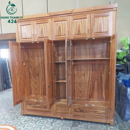 Tủ Quần Áo Gỗ Cũ 5 Cánh Nhiều Ngăn Hiện Đại 3 tu quan ao go cu 5 canh nhieu ngan hien dai 4