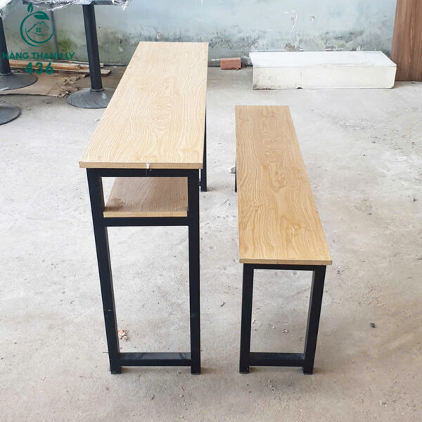 ban ghe hoc sinh cu chan sat mat go hang dep 1