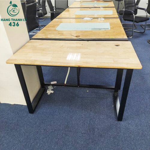 Bàn Làm Việc Cũ 1M2x60CM Mặt Gỗ Chân Sắt Chữ U 3 ban lam viec cu 1m2x60cm mat go chan sat chu u 1