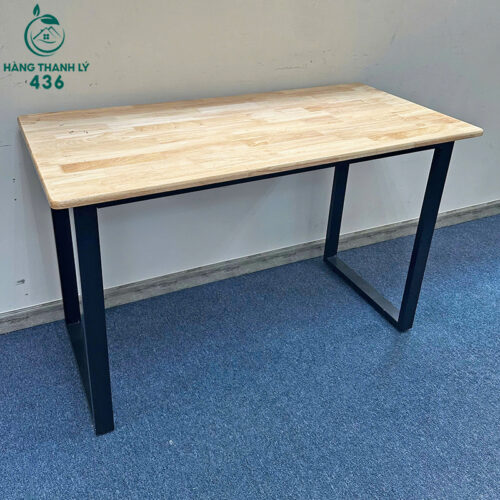 Bàn Làm Việc Cũ 1M2x60CM Mặt Gỗ Chân Sắt Chữ U 6 ban lam viec cu 1m2x60cm mat go chan sat chu u 5