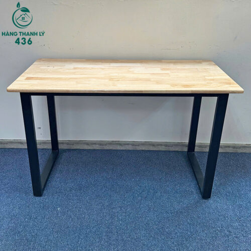 Bàn Làm Việc Cũ 1M2x60CM Mặt Gỗ Chân Sắt Chữ U 8 ban lam viec cu 1m2x60cm mat go chan sat chu u 7