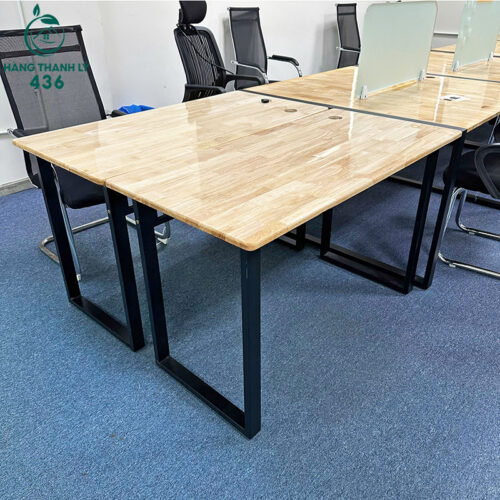 Bàn Làm Việc Cũ 1M2x60CM Mặt Gỗ Chân Sắt Chữ U 9 ban lam viec cu 1m2x60cm mat go chan sat chu u 8