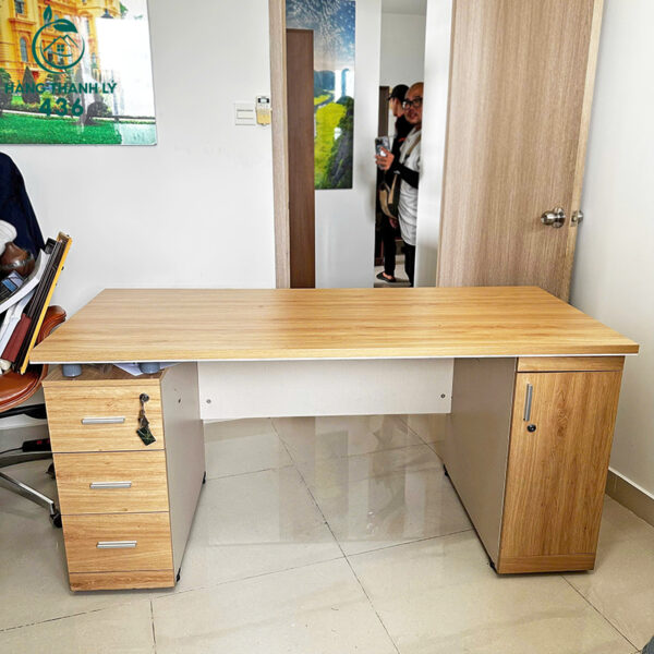 ban lam viec cu 1m6x60cm thiet ke tu keo lien hien dai 3
