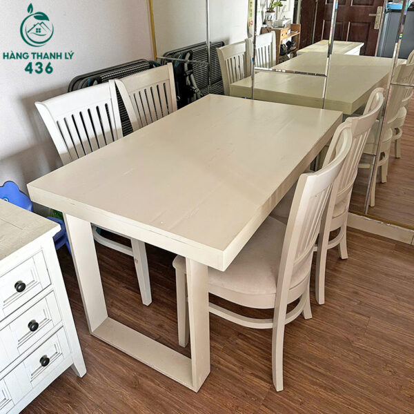 bo ban ghe an cu bang go mau trang hien dai 2