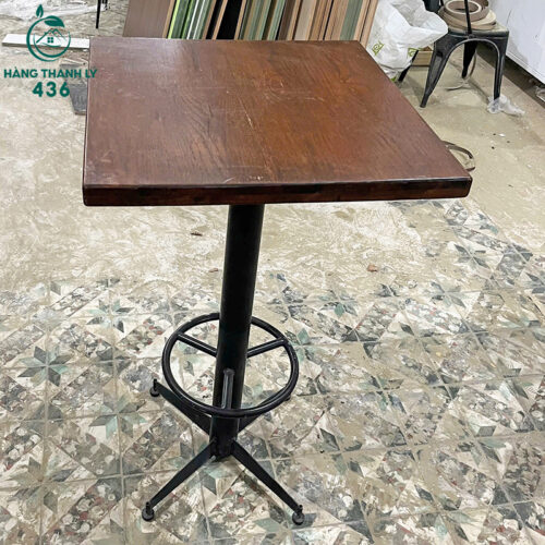 Bộ Bàn Ghế Bar Gỗ Cũ Chân Cao Số Lượng Nhiều 6 bo ban ghe bar go cu chan cao so luong nhieu 2