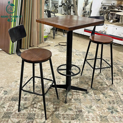Bộ Bàn Ghế Bar Gỗ Cũ Chân Cao Số Lượng Nhiều 9 bo ban ghe bar go cu chan cao so luong nhieu 8
