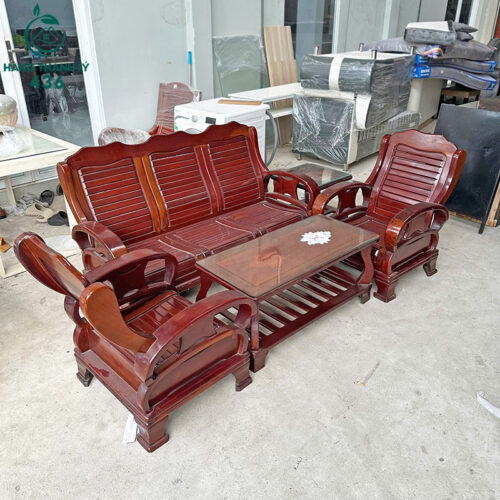 bo ban ghe salon go cu kieu dang don gian gia tot 2