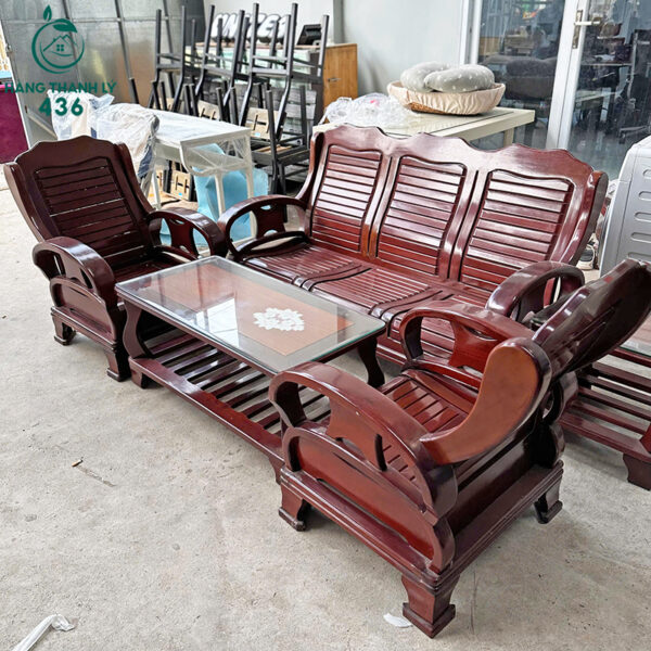 bo ban ghe salon go cu kieu dang don gian gia tot 3