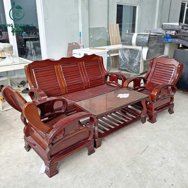 bo ban ghe salon go cu kieu dang don gian gia tot 4