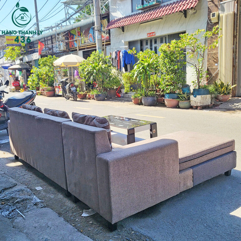 bo ban ghe sofa boc vai cu mau nau goc l hien dai 5