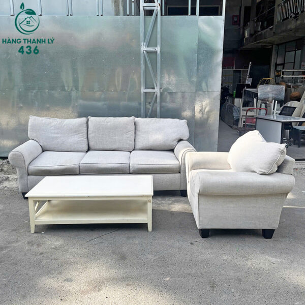 bo ban ghe sofa cu boc vai mau xam thiet ke co dien 1