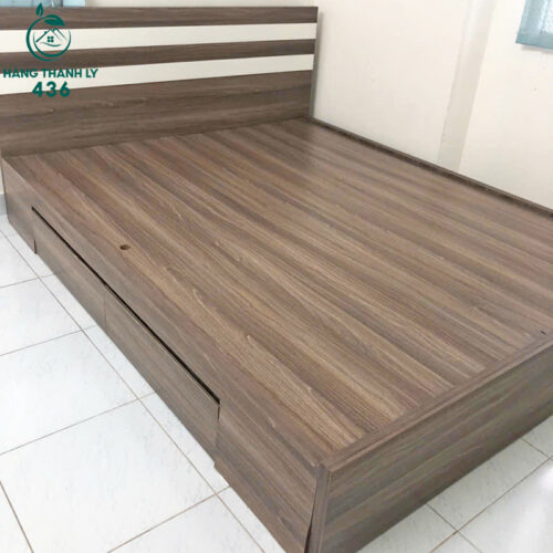 Giường Gỗ Cũ Có 2 Hộc Rộng Rãi Phối Trắng Đẹp Mắt 3 giuong go cu co 2 hoc rong rai phoi trang dep mat 2