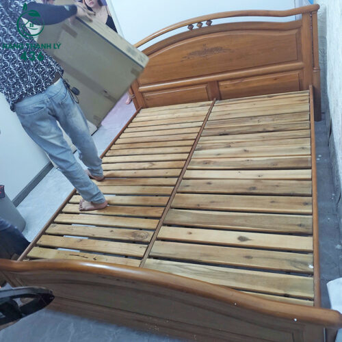 Giường Gỗ Xoan Đào Cao Cấp Hàng Cũ Đẹp Giá Tốt 4 giuong go xoan dao cao cap hang cu dep gia tot 3