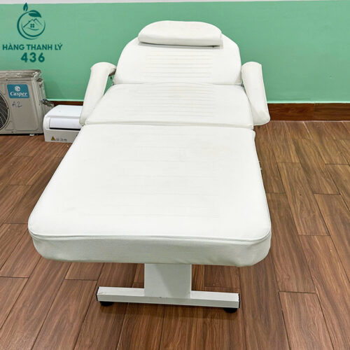 Giường Tiêm Filler Cũ Màu Trắng Bọc Da Hàng Đẹp 6 giuong tiem filler cu mau trang boc da hang dep 8