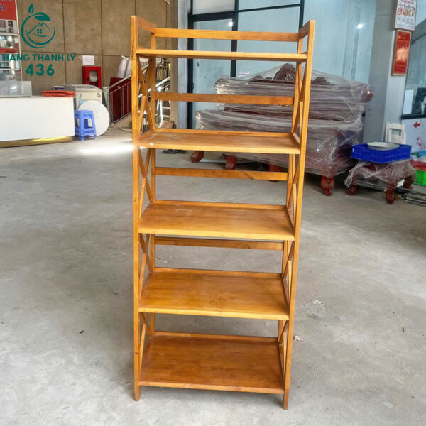 ke sach go nhieu tang cu thiet ke kieu chu x doc dao 1