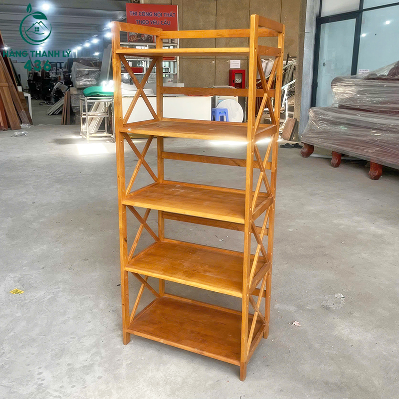 ke-sach-go-nhieu-tang-cu-thiet-ke-kieu-chu-x-doc-dao-2 Kệ Sách Gỗ Nhiều Tầng Cũ Thiết Kế Kiểu Chữ X Độc Đáo