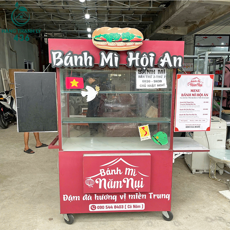 quay-ban-banh-my-luu-dong-cu-co-bien-hieu-gan-den-4 Xe Bán Bánh Mỳ Lưu Động Cũ Có Biển Hiệu Gắn Đèn