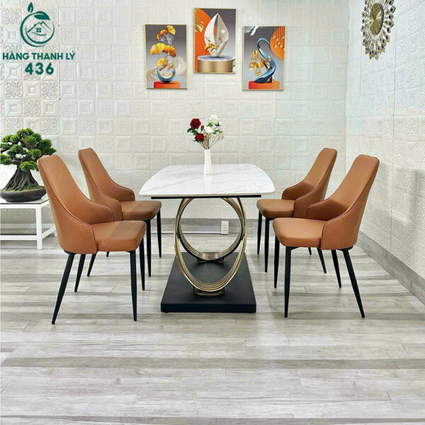 thanh ly ban ghe an cao cap thiet ke chan doc dao moi 99 1