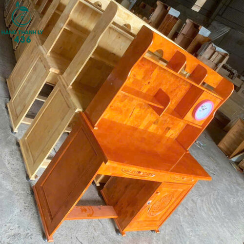 thanh ly ban hoc sinh go 2 ngan keo 1 tu kin moi 2