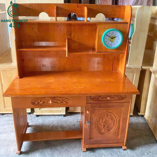 thanh ly ban hoc sinh go 2 ngan keo 1 tu kin moi 3