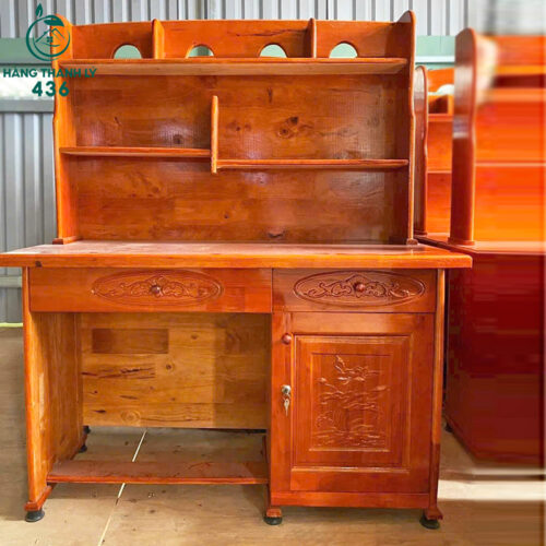 thanh ly ban hoc sinh go 2 ngan keo 1 tu kin moi 5