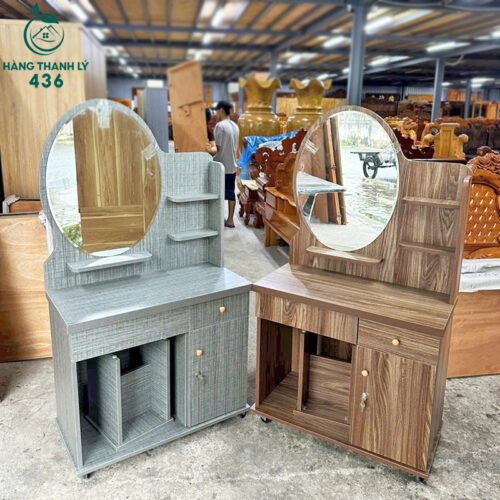Thanh Lý Bàn Trang Điểm 2 Ngăn Kéo 1 Hộc Kín Gắn Gương Mới 99% 4 thanh ly ban trang diem 2 ngan keo 1 hoc kin gan guong 2