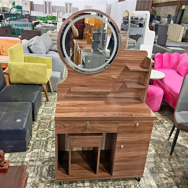 thanh ly ban trang diem go gan guong 1