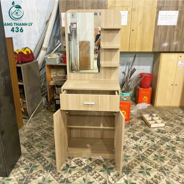 thanh ly ban trang diem go gan guong 1m6x60cm 2